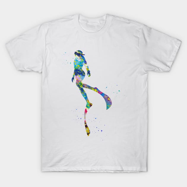 Scuba diver T-Shirt by erzebeth